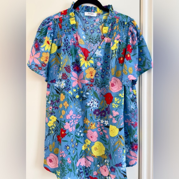 Avara Tops - Floral Blue Top by Avara